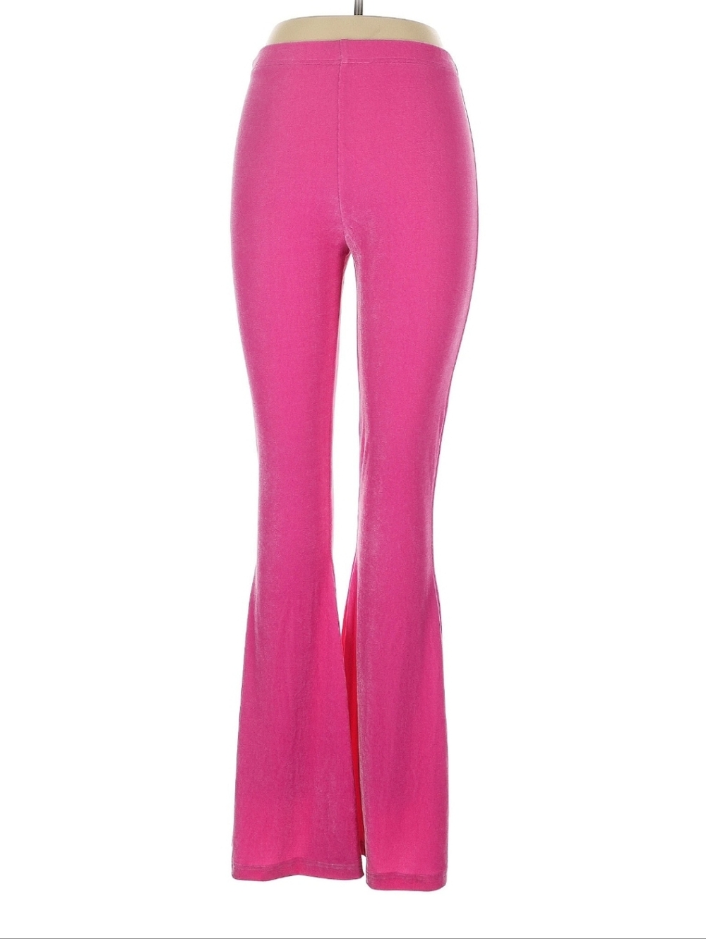 Hot Pink Velvet Flares